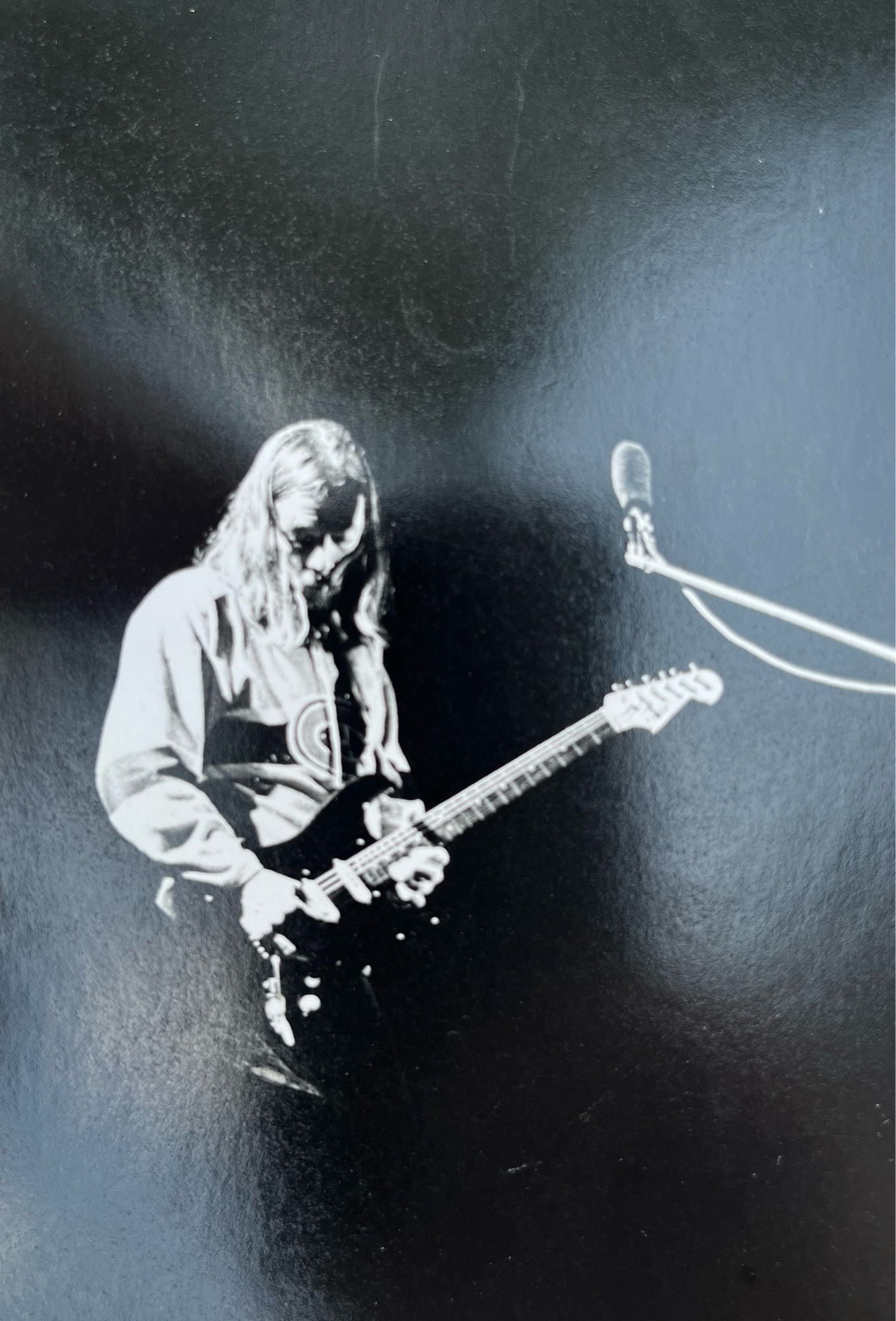 David Gilmour of Pink Floyd at Knebworth 5 July 1975